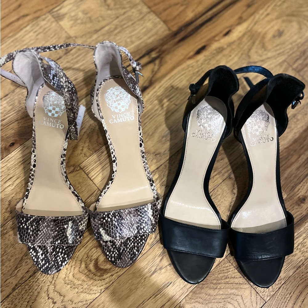 Vince Camuto Women's Snakeskin and Black Sandals